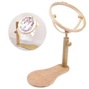 Solid Wooden Embroidery Hoop Stand Rack Adjustable 35-46cm Cross Stitch Frame