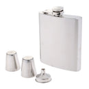 Hip Flask Stainless Steel Pocket Whiskey Engrave Funnel Drink Cup Spirit Set