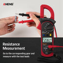 Aneng Digital Clamp Multimeter St201 2000 Counts Meter Ammeter Ac/Dc Voltag