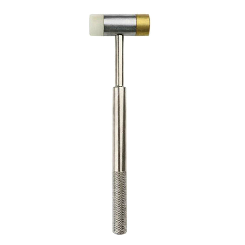 15 Pcs Brass Punch Set And Double-Sided Copper Hammer, Brass, Steel, Plastic