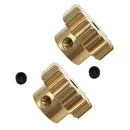 2pcs 3.175mm 17T Brass Motor Pinion Gear for RC Car Brushed Brushless Motors