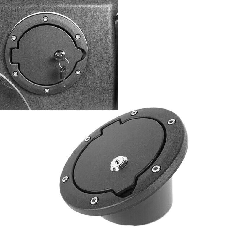 For Jeep Wrangler JK 07-18 Car Gas Gasoline Tank Cap Cover with Lock Alumin W5Z3