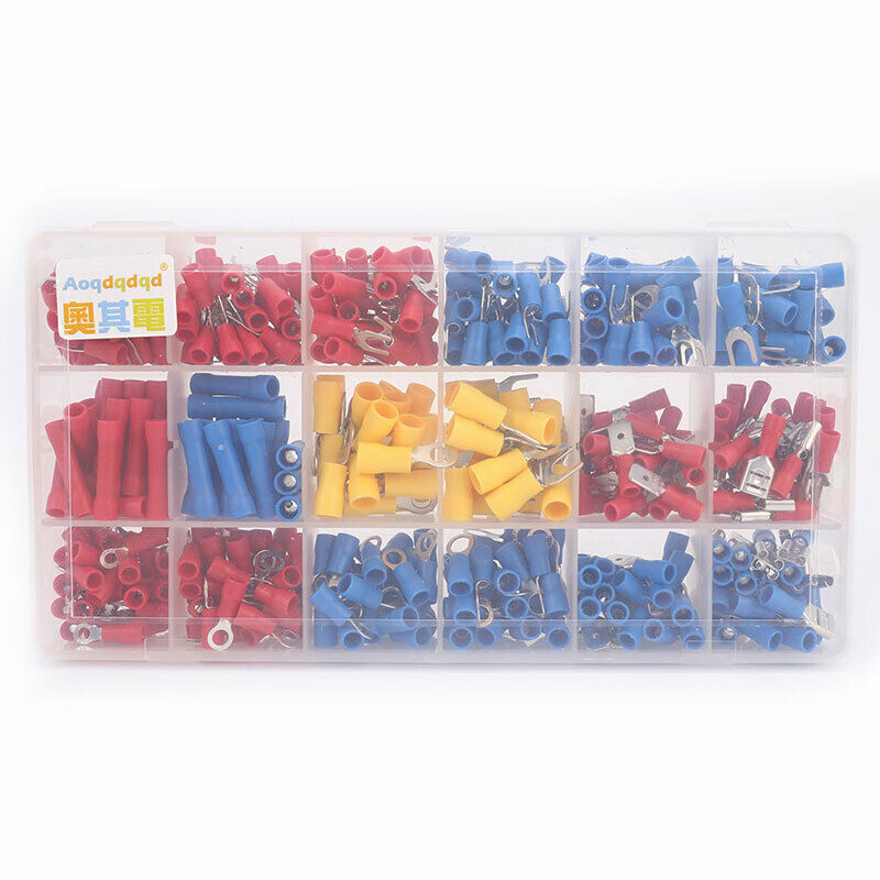 520PCS Insulated Electrical Wire Splice Terminal Spade/Crimp/Ring Connector _kz