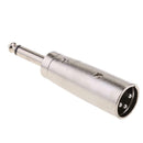 Male XLR to Male 1/4" (6.35mm) TRS Mono Plug Audio Adapters