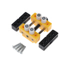 Mini table top bench vice vise press clamp rubber suction base yellow FT
