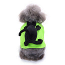 Christmas Halloween Dog Costumes Black Cat Riding on Dog Pet Cat Suit L