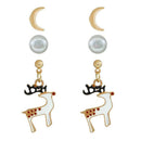 3 Pairs Christmas Tree Snowman Earrings Snowflake Dangles Jewelry (Style 4) A