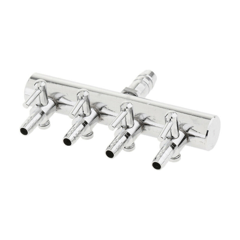 2pcs Stainless Steel Aquarium Fish Tank 4 Ways Air Flow Splitter Lever Control