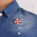 Creative Red White Hit Color Brooch Badge Umbrella Pins Jacket Jewelry Gift