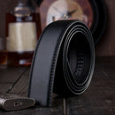 Men's Black PU Leather Replacement Belt Dress Belt without Buckle 35mm
