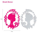 Metal DIY Wreath Woman Cutting Dies Stencils Scrapbook Card Making Craft A