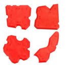 4Pcs/Set Red Caulking Tool Kit Joint Sealant Silicone Grout Remover Scraper