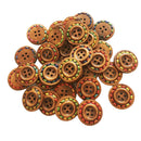 30pcs Round 4 Holes Wood Sewing Buttons for Sewing Craft Clothes Decor Brown