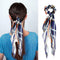Retro Print Ribbon Hair Rope Women Ponytail Elastic Rubber Band (Style 4) A