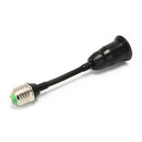 20cm Length E27 to E27 Extend Adapter Socket LED Light Bulb Lamp Holder black FT