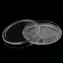 200pcs Clear Round Plastic Coin Capsules Container