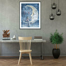 5D DIY Full Drill Diamond Painting Moon Face Cross Stitch Mosaic Craft Kit