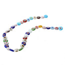Wire beads drilled Pearls Murano glass flower 10mm J7C5