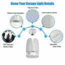 LED Garage Shop Work Lights 60W 5400lm E27 Home Ceiling Lamp Deformable Z2Q6