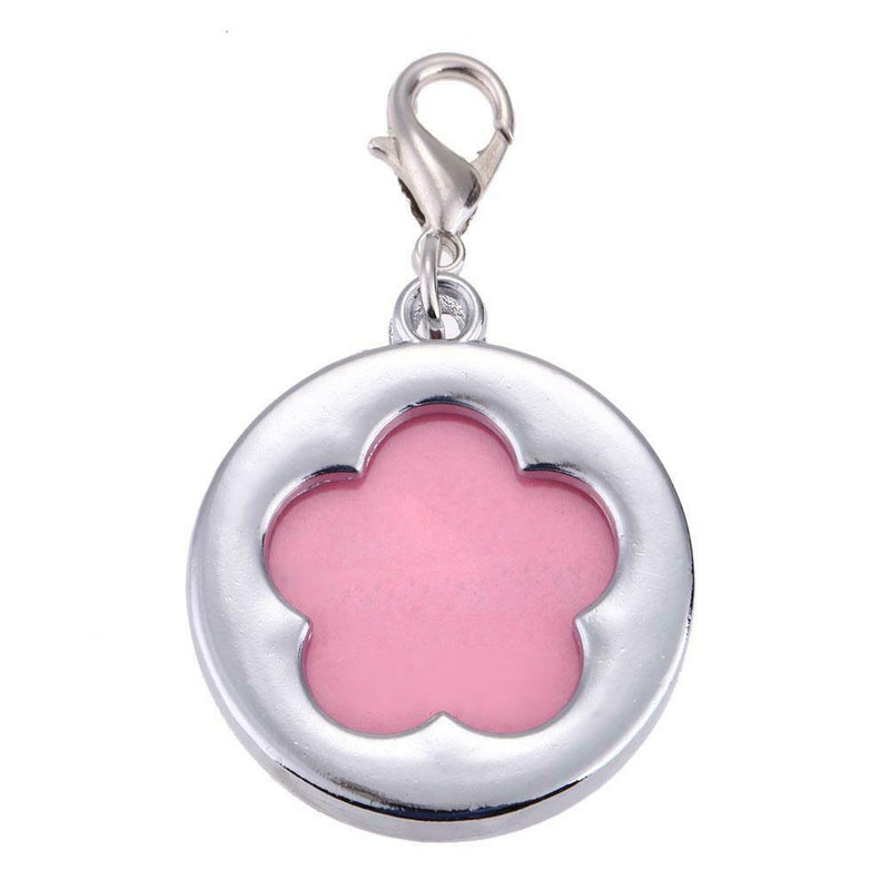 Pet Dog Flower Blossom Alloy Name Card Anti Lost Dog ID Address Name Label A