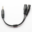 3.5mm Stereo Audio Male to 2 Female Headphone Mic Y Splitter Cable Adapter