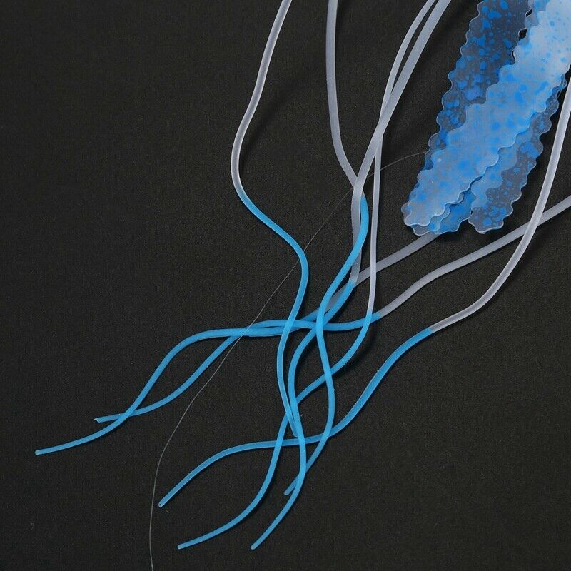Luminous Artificial Jellyfish for Aquarium Fish Tank Ornament blue N7X3