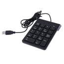 New USB Mini 18-keys Num Pad Numeric Number Keypad Keyboard for Laptop Note A