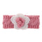 Knitted Flower Kids Hair Band Twist Woven Woolen Baby Headband(Pink) A#S