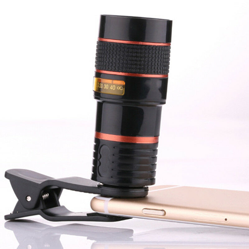 8x Optical Zoom Clip on Camera Lens Phone Telescope For Universal Cell Phone 3C
