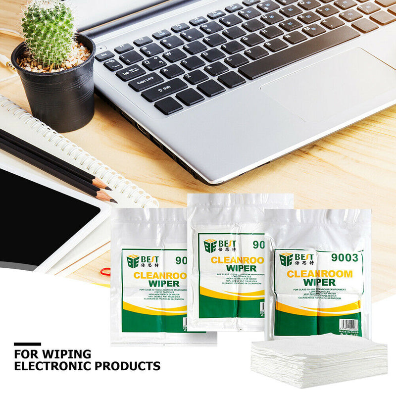 100pcs Cleanroom Wipers Microfiber Anti Static Non Dust Cloth for Mobile