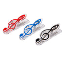 3 Pcs Multi-Color Music Music Note Clip Paper Clips, Plastic Transparent Book