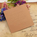 Letter Printed DIY Scrapbooking Plastic Embossing Folder Template for Album Gift
