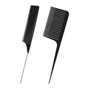 Wide & Fine Tooth Salon Weaving Highlighting Foiling Hair Comb Black