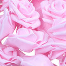 50x Foam Roses Artificial Flower Wedding Bride Bouquet Party Decor DIY Pink
