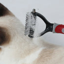 Pet Grooming Tool - 2 Sided Undercoat Rake for Cats & Dogs - Safe Comb for