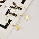 Star Charms Circles Small Loops Huggie Hoops Earrings For Women Jewelry Kids