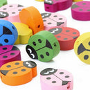 5X(18 PCS Children Wooden Ladybug Beads W7N1)