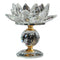 Glass Block Lotus Flower Metal Candle Holders Feng Shui Home Decor Big Teal R4D6