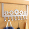 Stainless Steel Over Door Hanger 8 Hooks for Clothes Coat Hats Holder Ra YVC