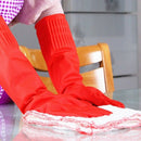 3 Pairs Rubber Cleaning Gloves Kitchen Dishwashing Glove,Waterproof Reuseab
