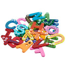 Funky Fun Colorful Magnetic Letters A-Z Wooden Fridge Magnets Kid toys Educ