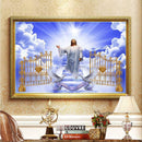 5D DIY Full Drill Diamond Painting Religion Door Cross Stitch Embroidery