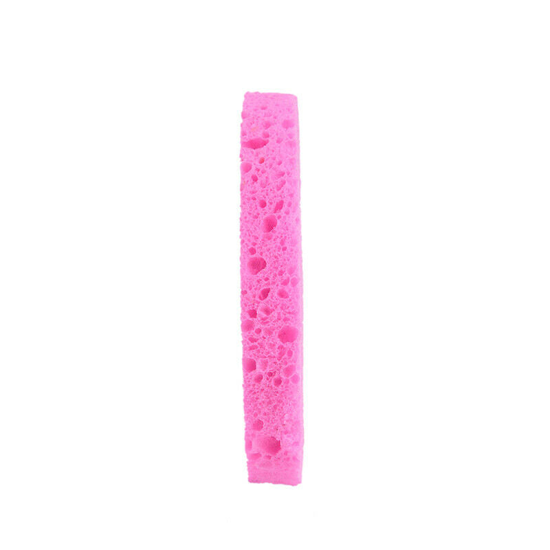 Natural Plant Fiber Face Wash Cleansing Round Sponge Beauty Makeup Tool Pink: Kw