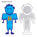Rugby Player Metal Cutting Die Stencil DIY Scrapbook Paper Card Craft Gifts A