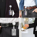 2 Pack Heavy Duty Retractable Badge Holder Reel,Metal ID Badge Holder with  X6L9