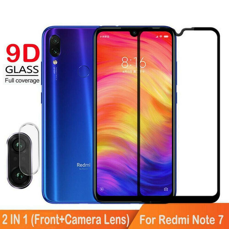 2-In-1 Screen Protector For Redmi Note 7 Camera Glass Tempered Protective Film