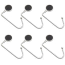 6pcs Zinc Alloy Metal Hooks Table Straight Hook Bag Stocks Hanger Universal