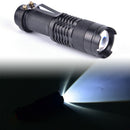 Telescopic Focus Flashlight 200 Lumens Q5 LED Torch 3 Mode Alloy Flashligh@