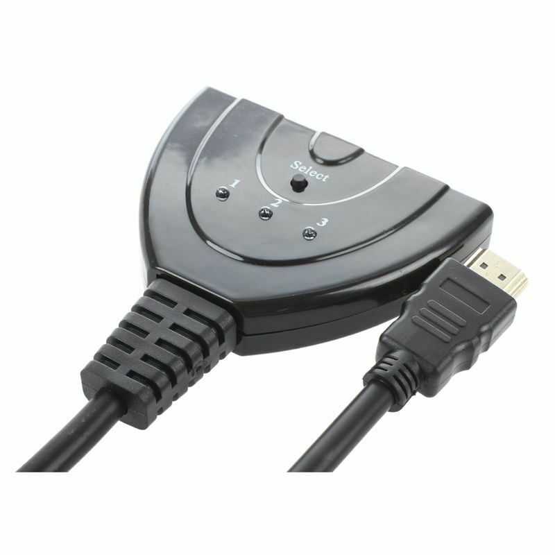 HDMI Switch with 3 Port Full HD, black V3X7