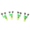 4PCS LED Fishing Rod Bite Alarm Red Light Twin Bells Clip Alerter